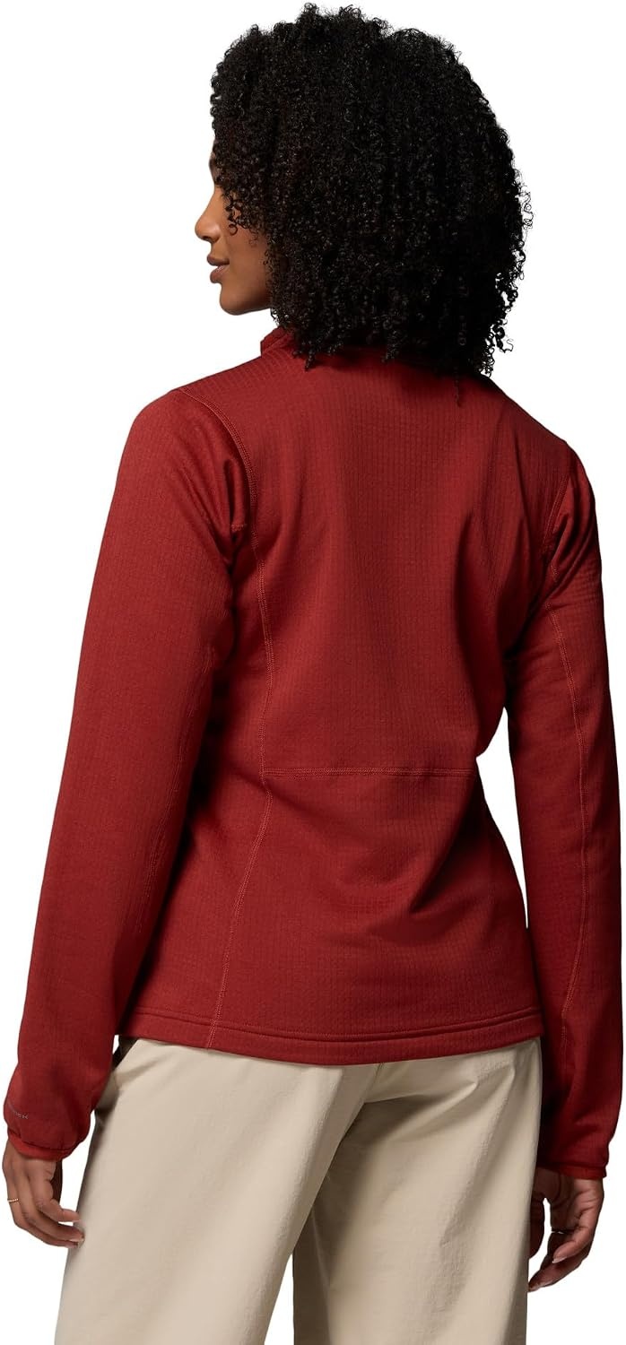 image:imageColumbia Womens Essential Hike Grid Fleece Half ZipRed Oxide