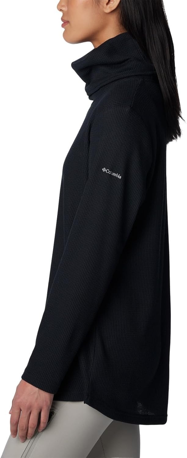 image:imageColumbia Womens Holly Hideaway Waffle Cowl Neck PulloverBlack