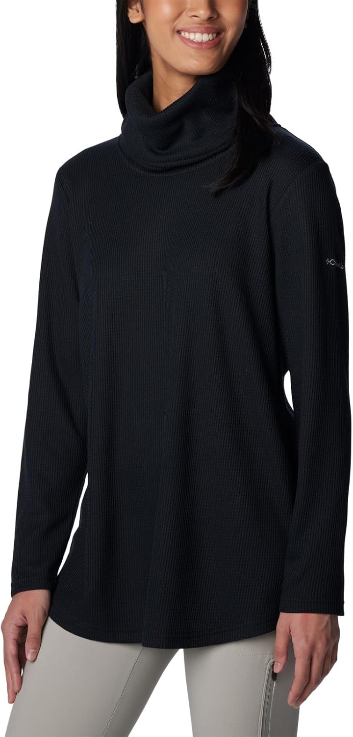 image:imageColumbia Womens Holly Hideaway Waffle Cowl Neck PulloverBlack