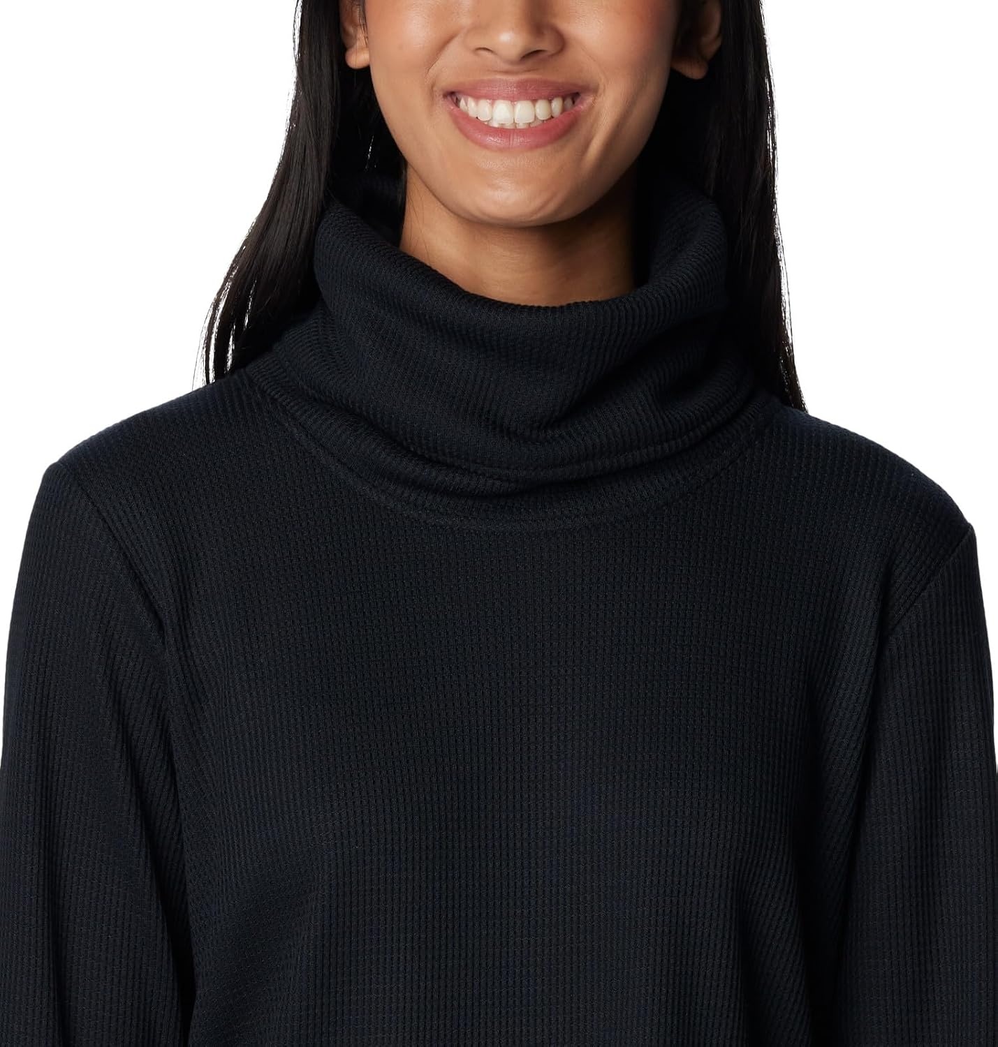 image:imageColumbia Womens Holly Hideaway Waffle Cowl Neck PulloverBlack