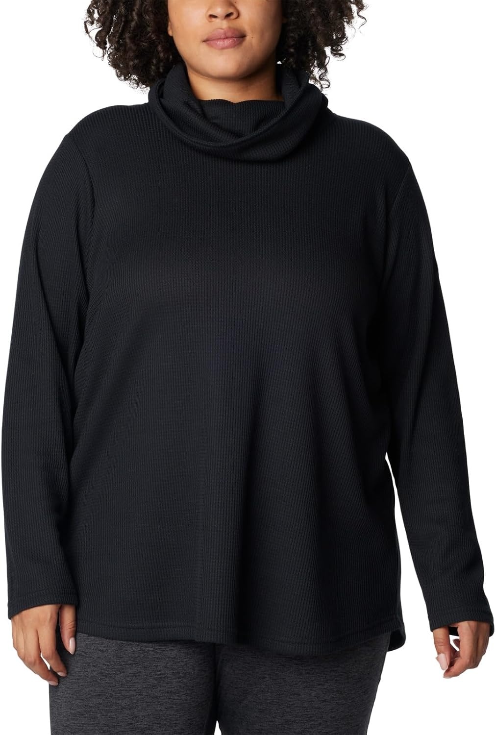 image:imageColumbia Womens Holly Hideaway Waffle Cowl Neck PulloverBlack
