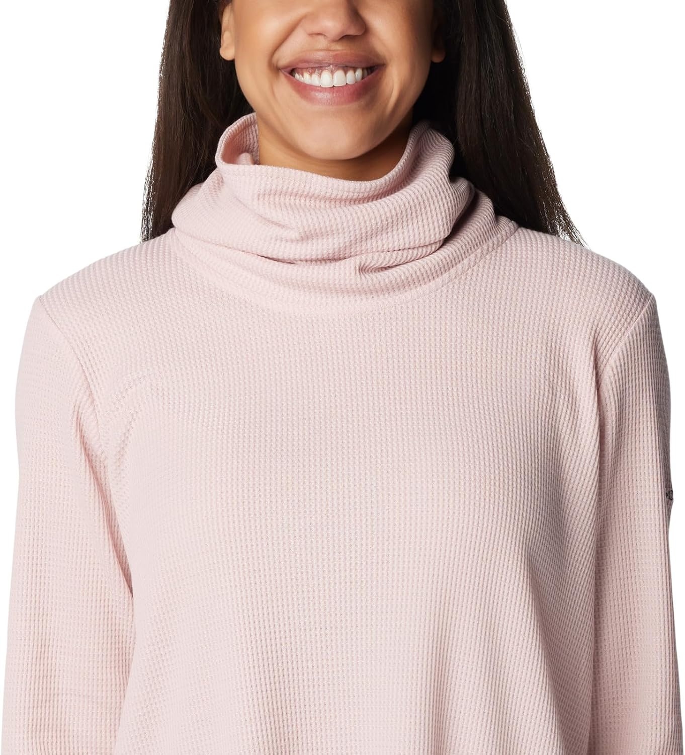 image:imageColumbia Womens Holly Hideaway Waffle Cowl Neck PulloverDusty Pink