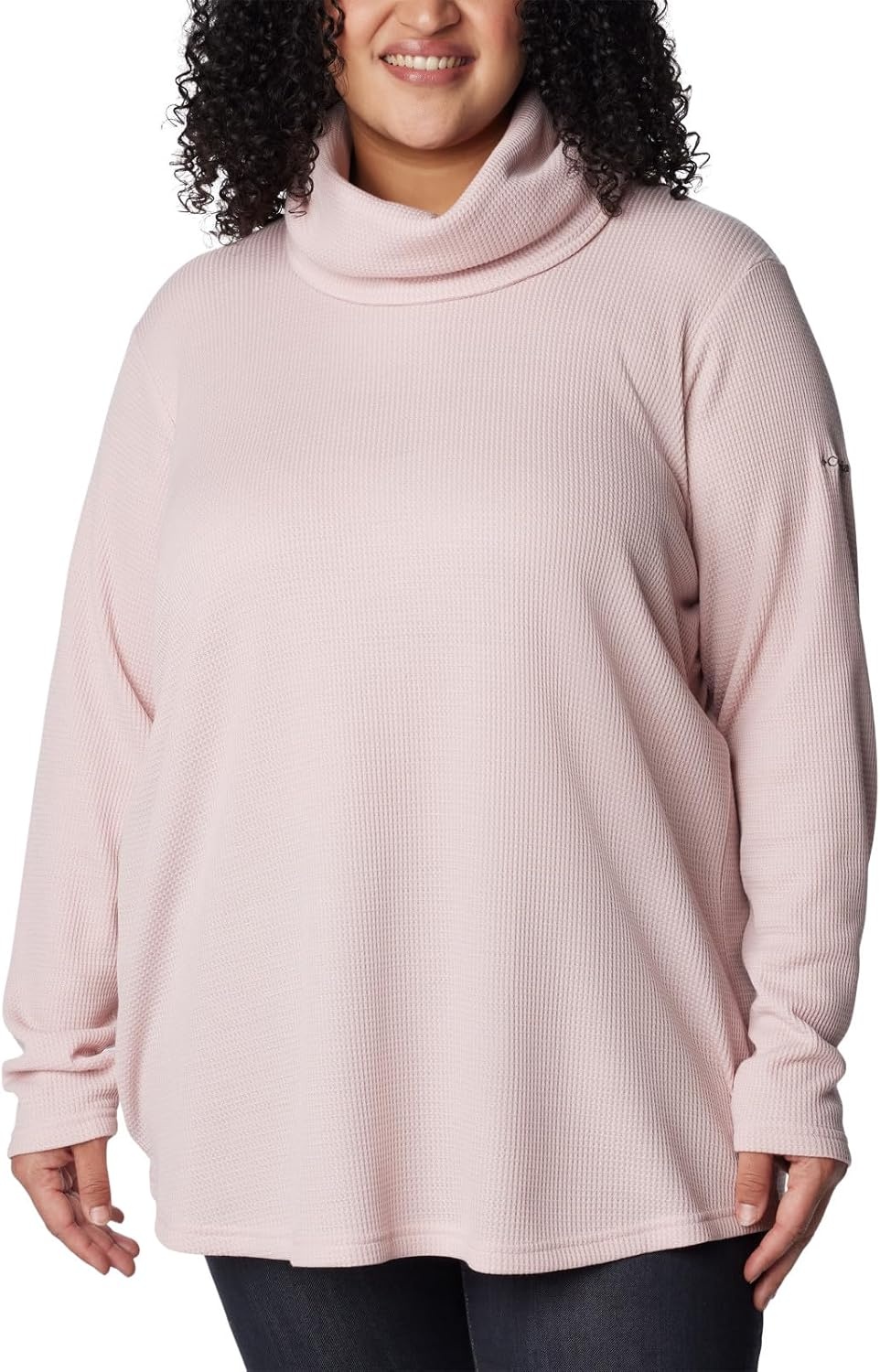image:imageColumbia Womens Holly Hideaway Waffle Cowl Neck PulloverDusty Pink