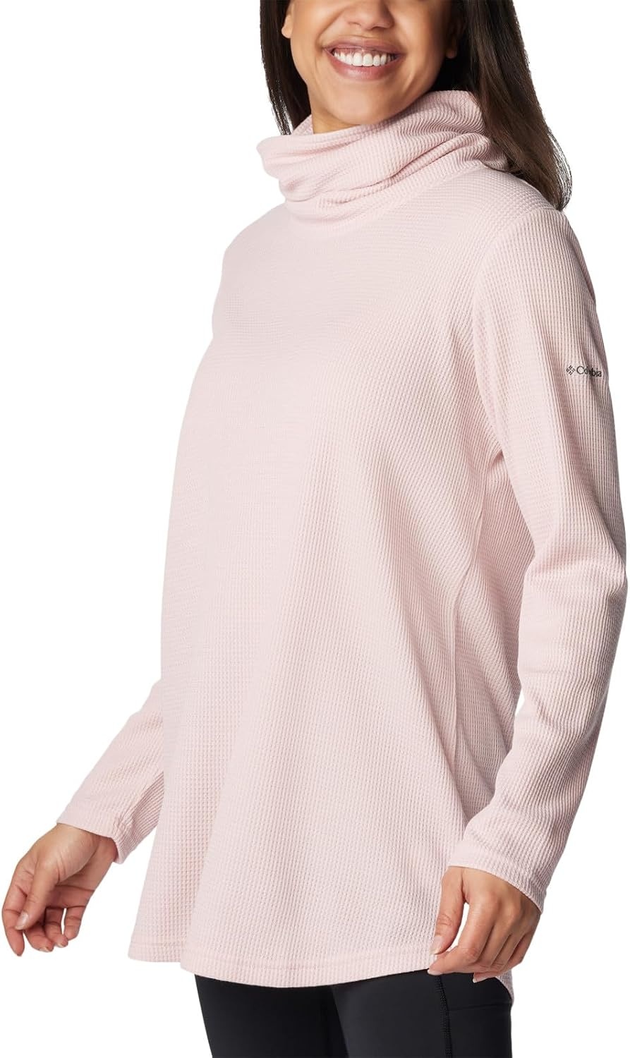 image:imageColumbia Womens Holly Hideaway Waffle Cowl Neck PulloverDusty Pink
