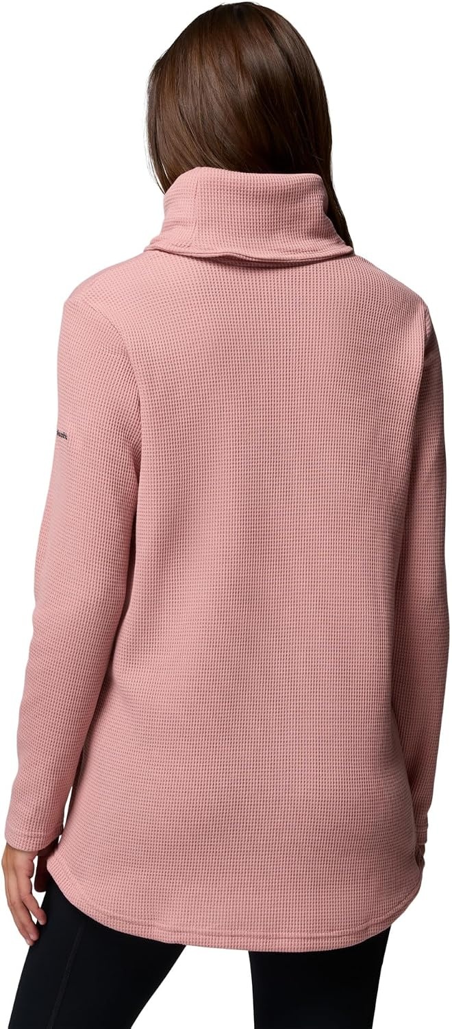 image:imageColumbia Womens Holly Hideaway Waffle Cowl Neck PulloverEraser Pink
