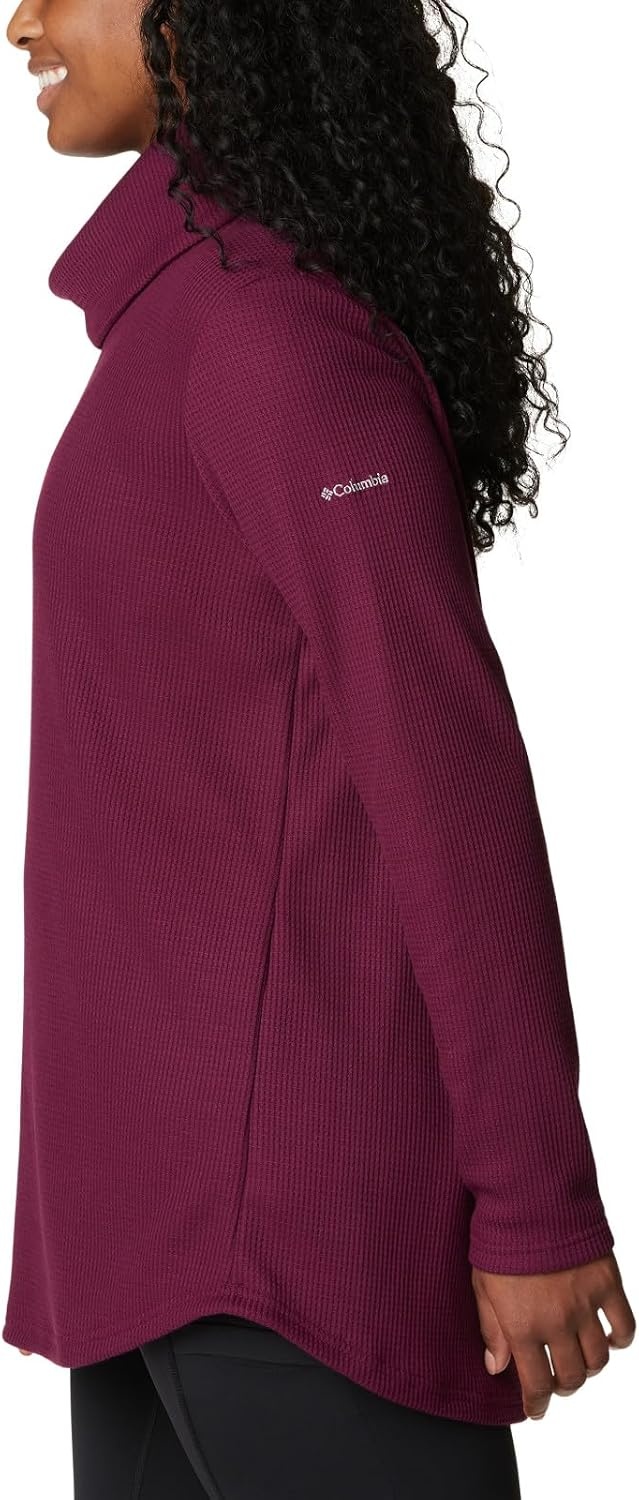 image:imageColumbia Womens Holly Hideaway Waffle Cowl Neck PulloverMarionberry