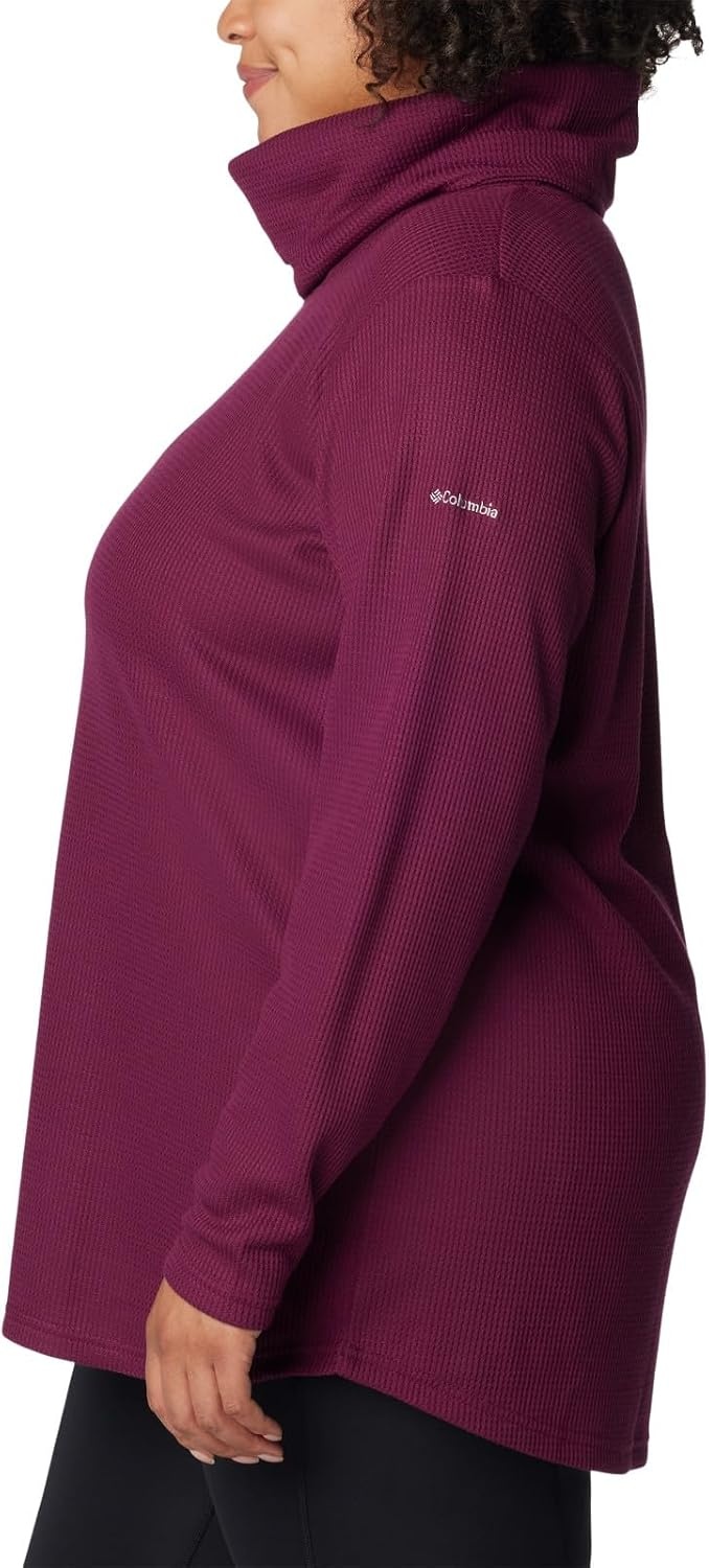 image:imageColumbia Womens Holly Hideaway Waffle Cowl Neck PulloverMarionberry