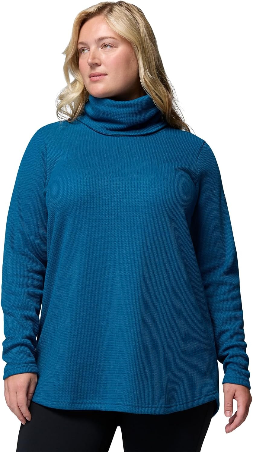 image:imageColumbia Womens Holly Hideaway Waffle Cowl Neck PulloverPhoenix Blue