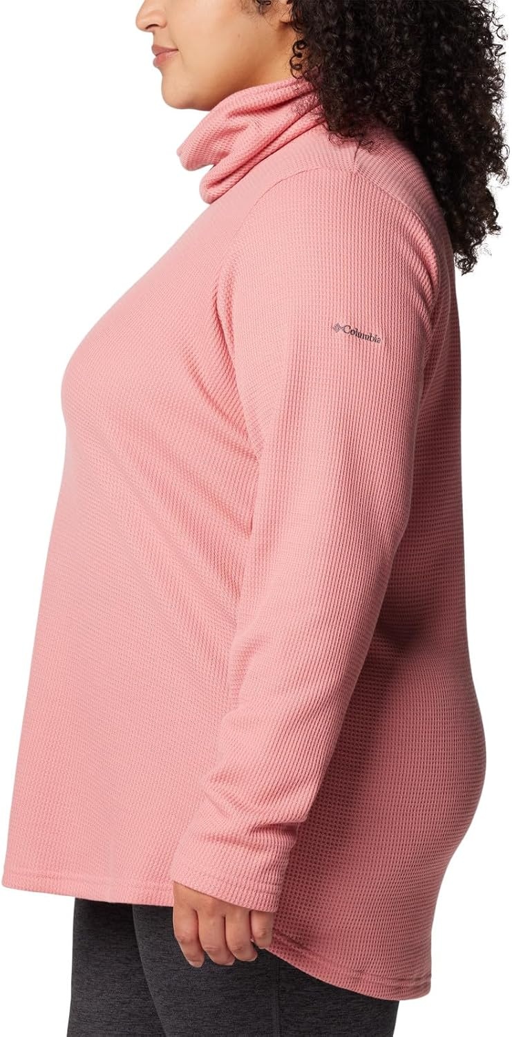 image:imageColumbia Womens Holly Hideaway Waffle Cowl Neck PulloverPink Agave