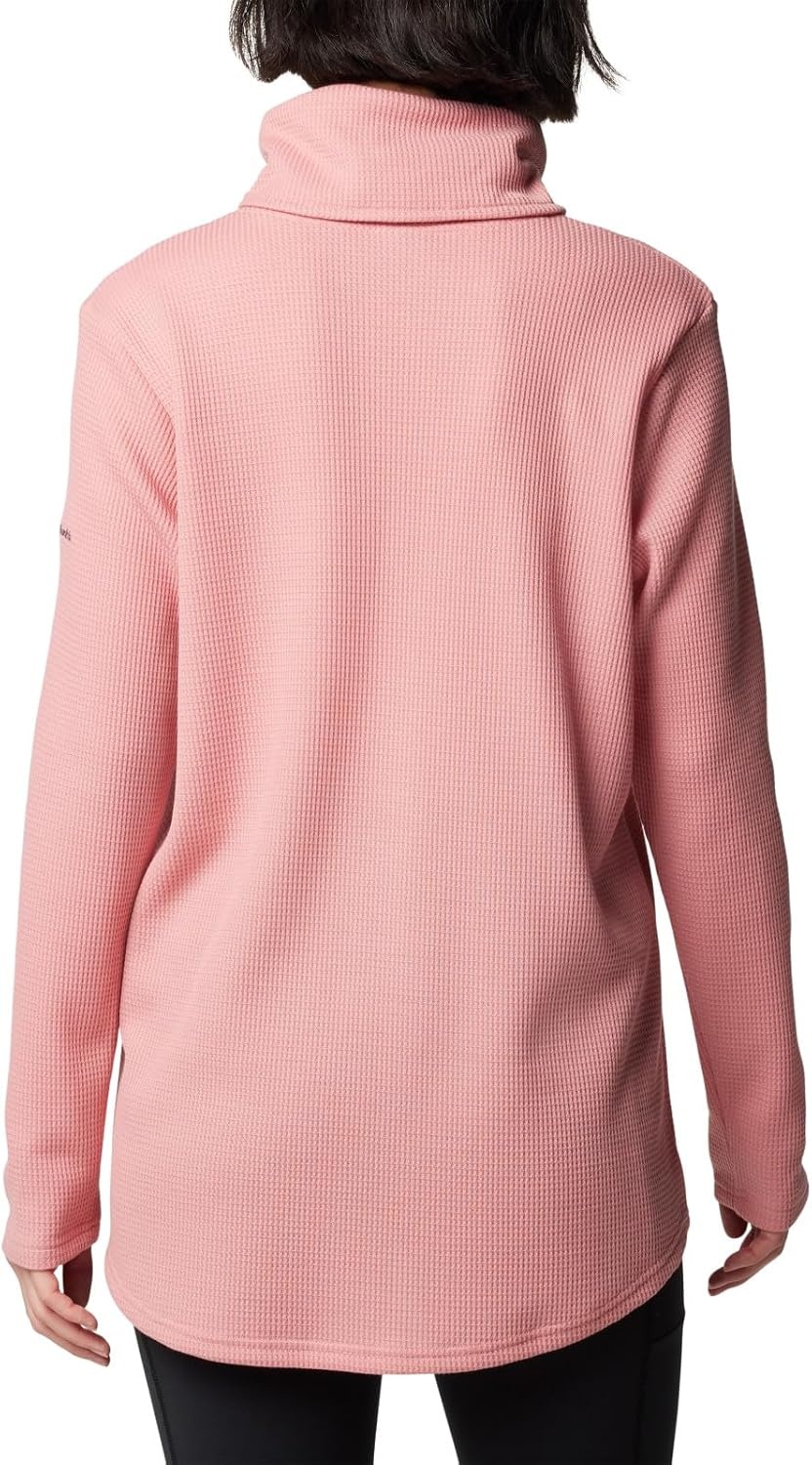 image:imageColumbia Womens Holly Hideaway Waffle Cowl Neck PulloverPink Agave