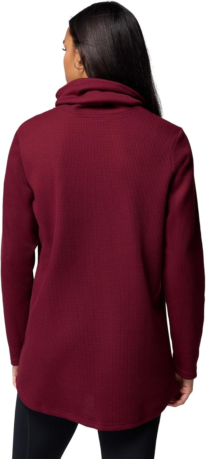 image:imageColumbia Womens Holly Hideaway Waffle Cowl Neck PulloverRich Wine