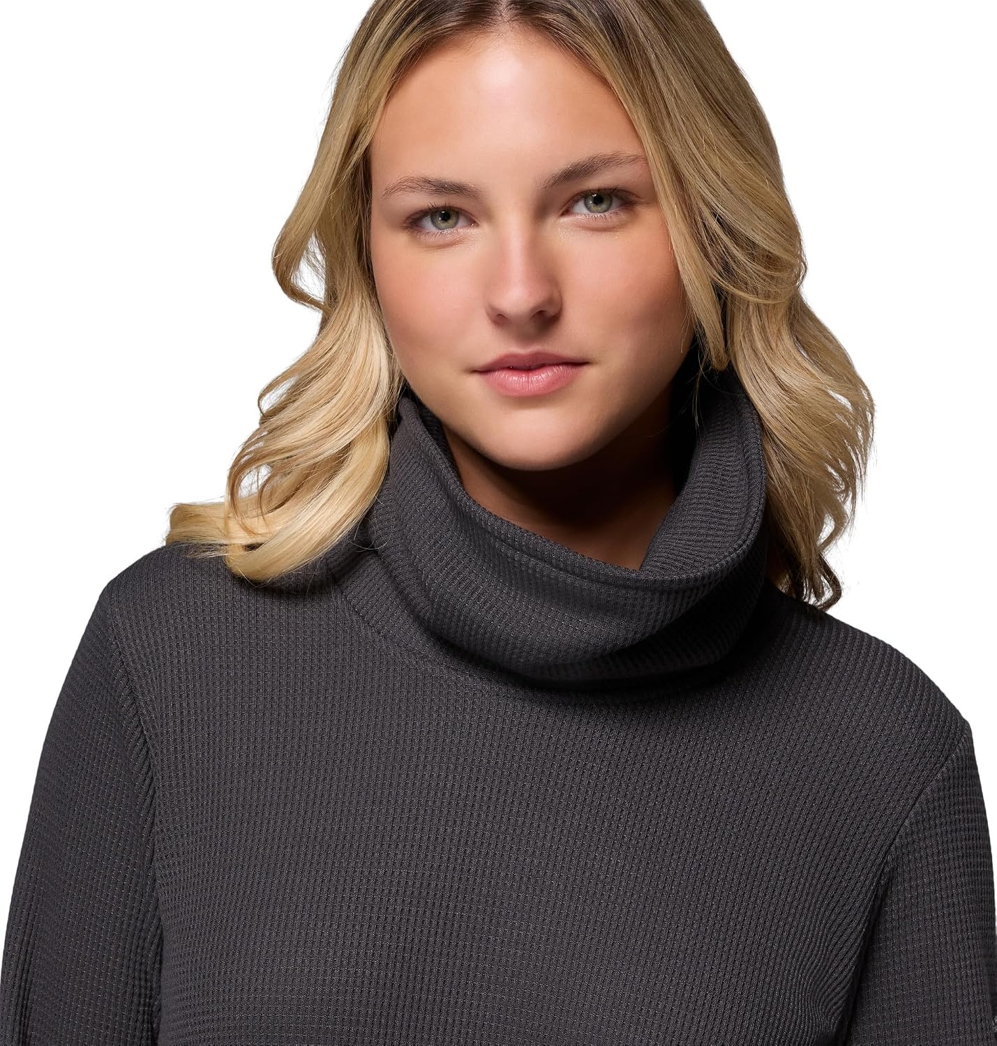 image:imageColumbia Womens Holly Hideaway Waffle Cowl Neck PulloverShark