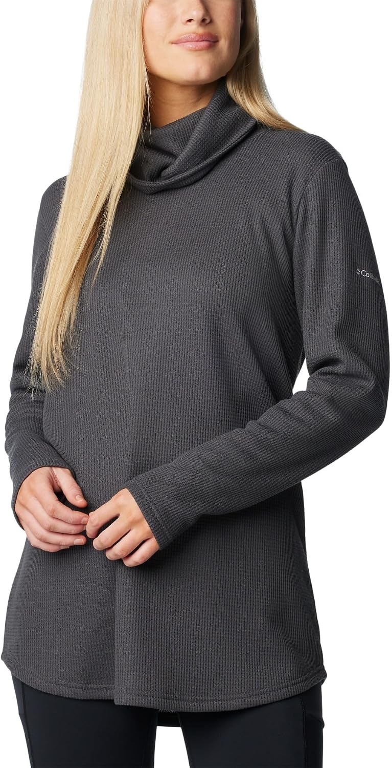 image:imageColumbia Womens Holly Hideaway Waffle Cowl Neck PulloverShark