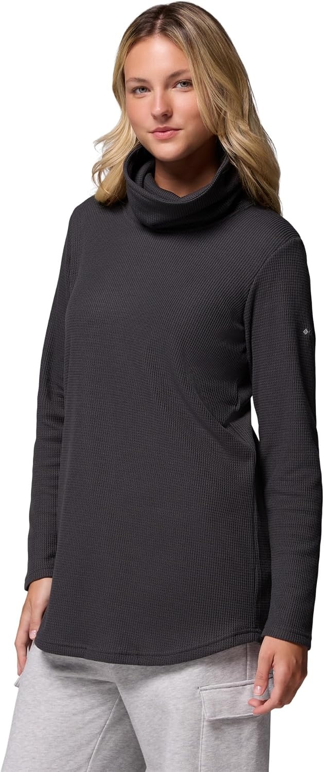 image:imageColumbia Womens Holly Hideaway Waffle Cowl Neck PulloverShark