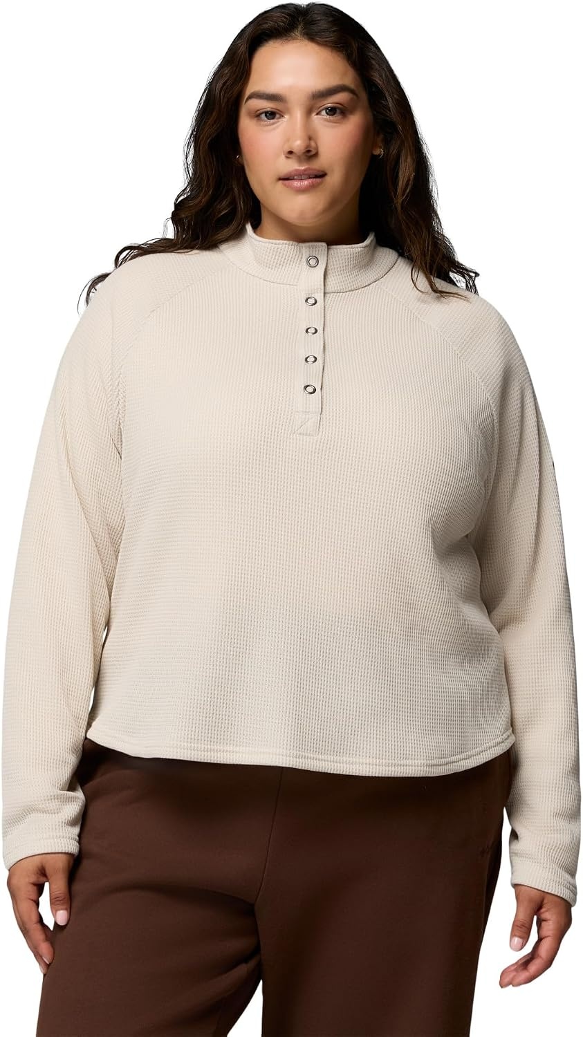 image:imageColumbia Womens Holly Hideaway Waffle Half SnapDark Stone