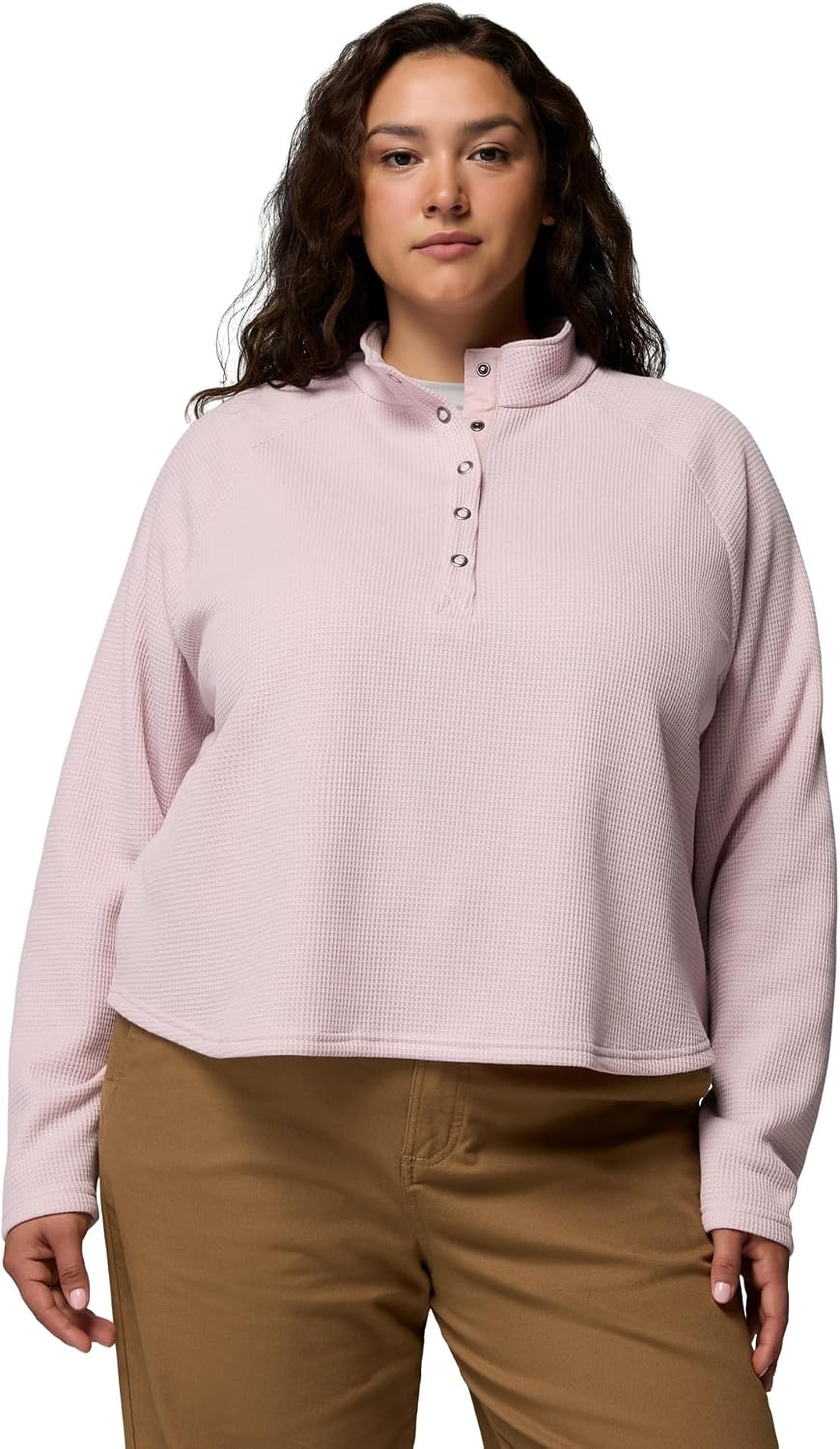 image:imageColumbia Womens Holly Hideaway Waffle Half SnapMineral Pink