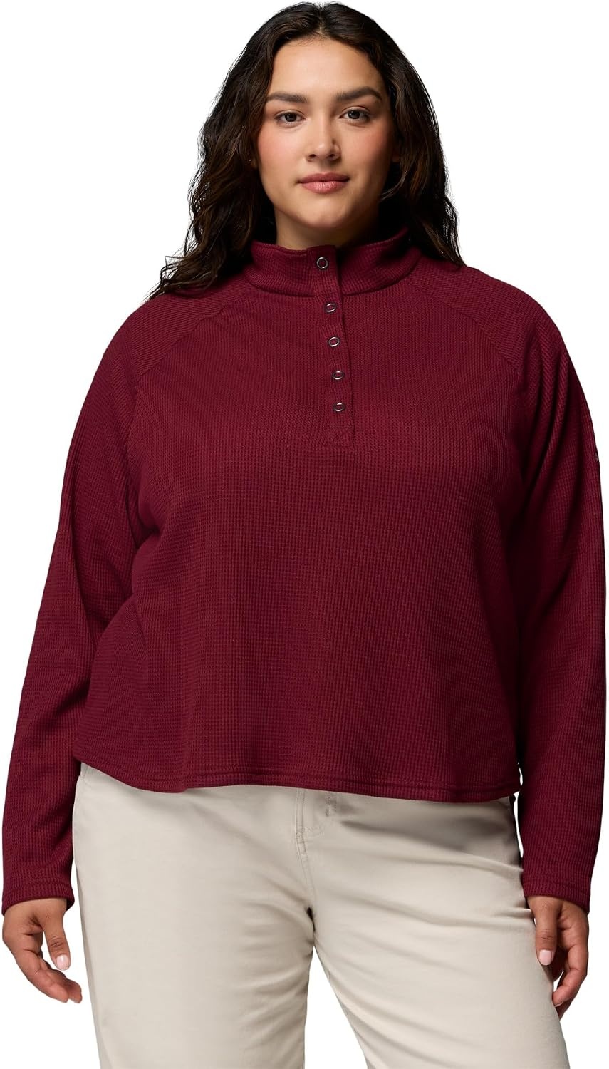 image:imageColumbia Womens Holly Hideaway Waffle Half SnapRich Wine