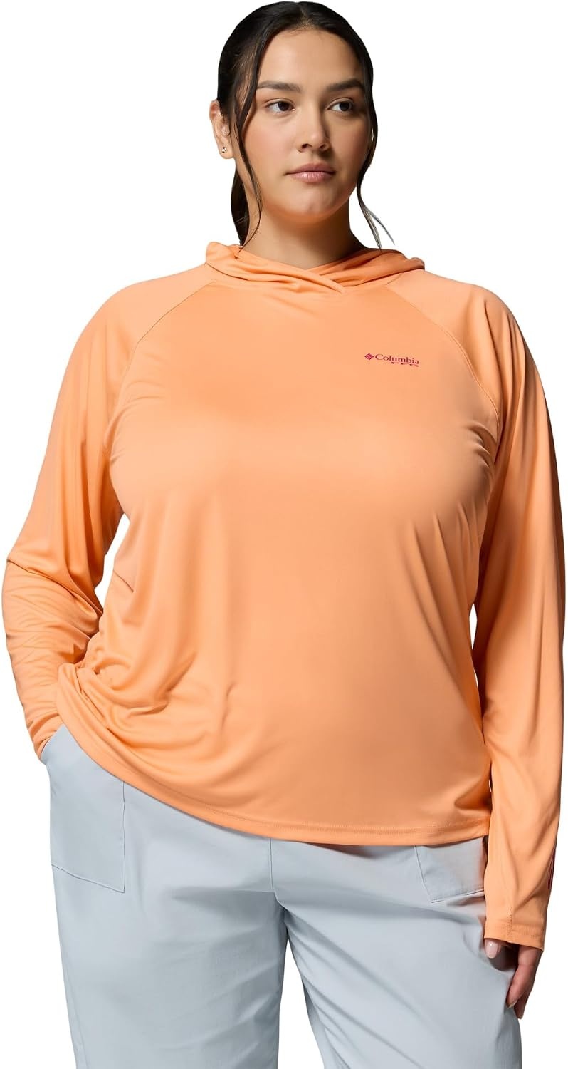 image:imageColumbia Womens PFG Tidal Tee II HoodieBright NectarGuava Pink