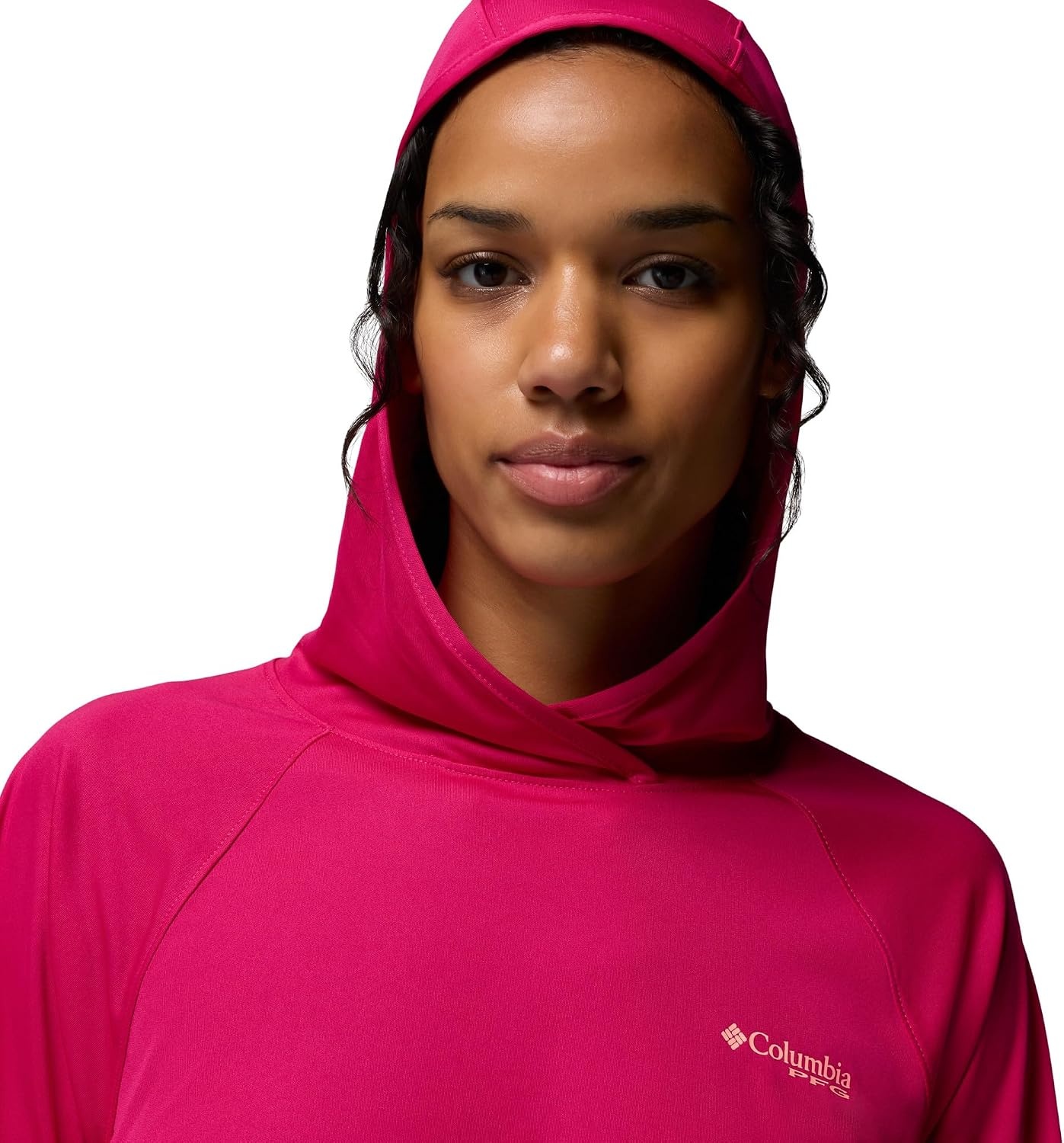 image:imageColumbia Womens PFG Tidal Tee II HoodieGuava PinkTiki Pink