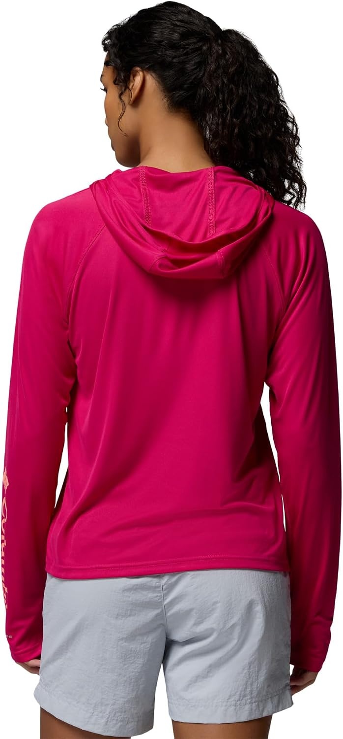 image:imageColumbia Womens PFG Tidal Tee II HoodieGuava PinkTiki Pink