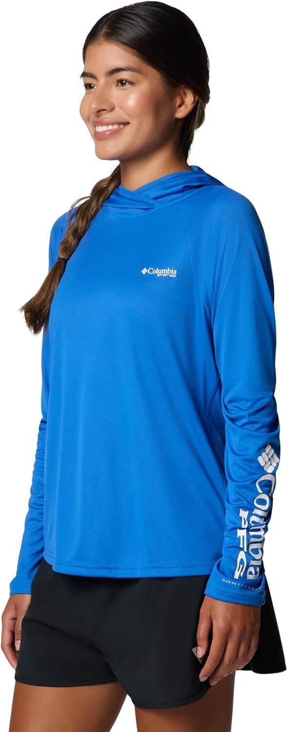 image:imageColumbia Womens PFG Tidal Tee II HoodieVivid Blue