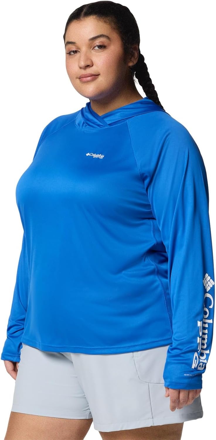 image:imageColumbia Womens PFG Tidal Tee II HoodieVivid Blue