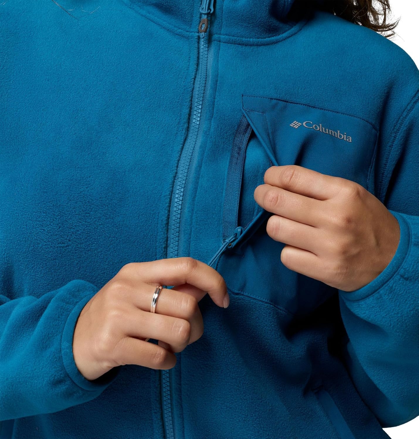 image:imageColumbia Womens Pacific Arch 200 Hooded Full Zip FleecePhoenix Blue