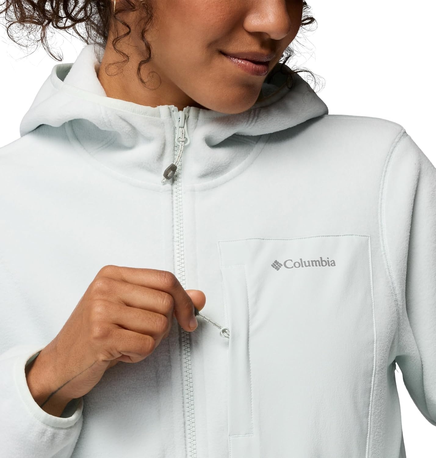 image:imageColumbia Womens Pacific Arch 200 Hooded Full Zip FleeceTea Light