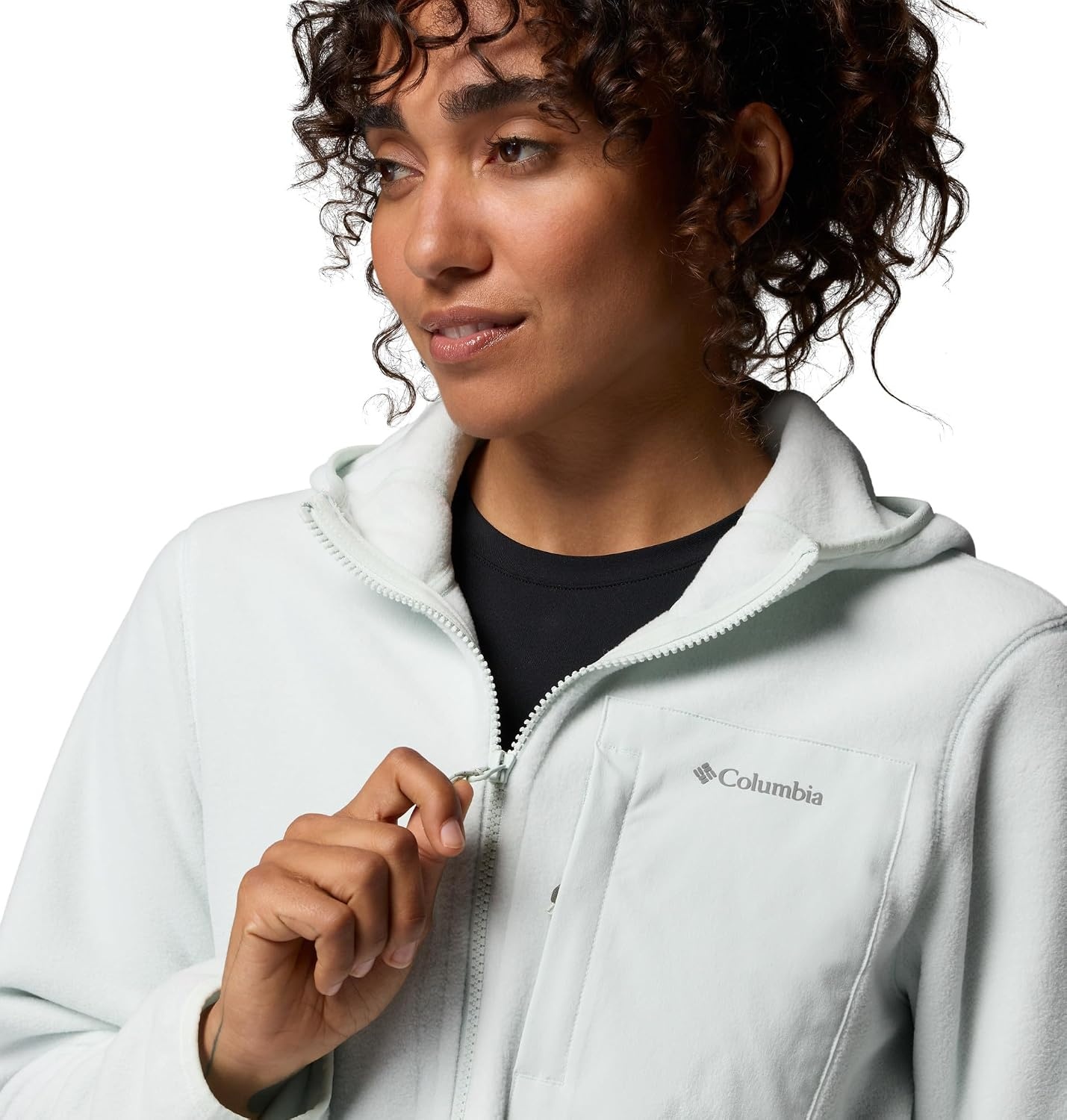image:imageColumbia Womens Pacific Arch 200 Hooded Full Zip FleeceTea Light