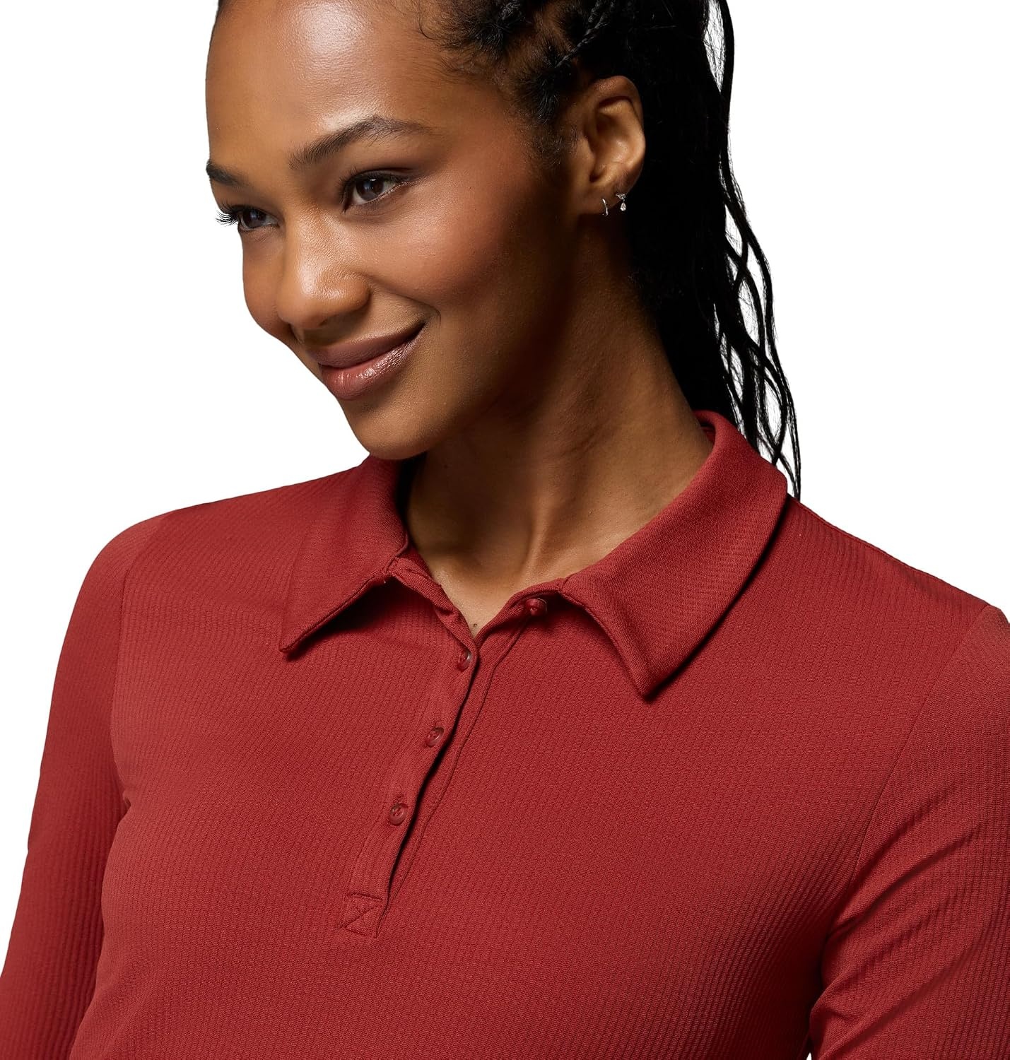 image:imageColumbia Womens Pinetown Canyon Long Sleeve HenleyRed Oxide