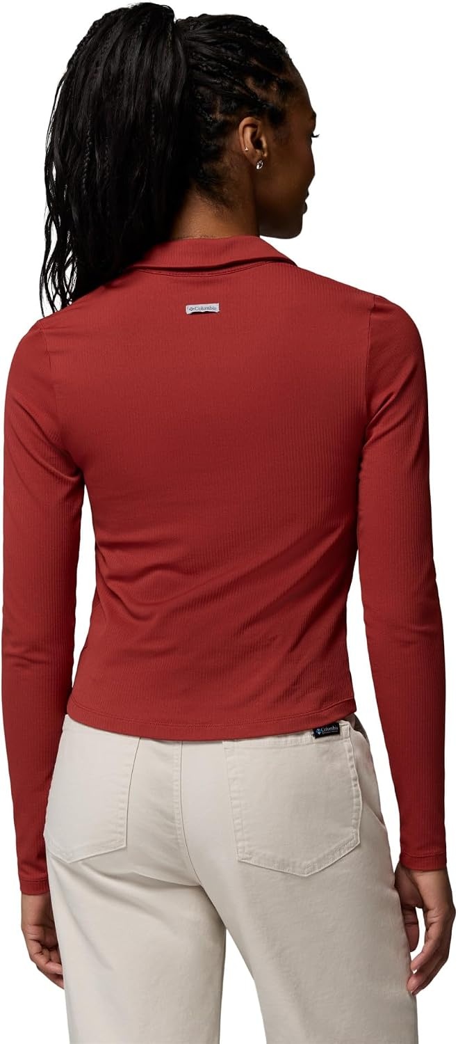 image:imageColumbia Womens Pinetown Canyon Long Sleeve HenleyRed Oxide