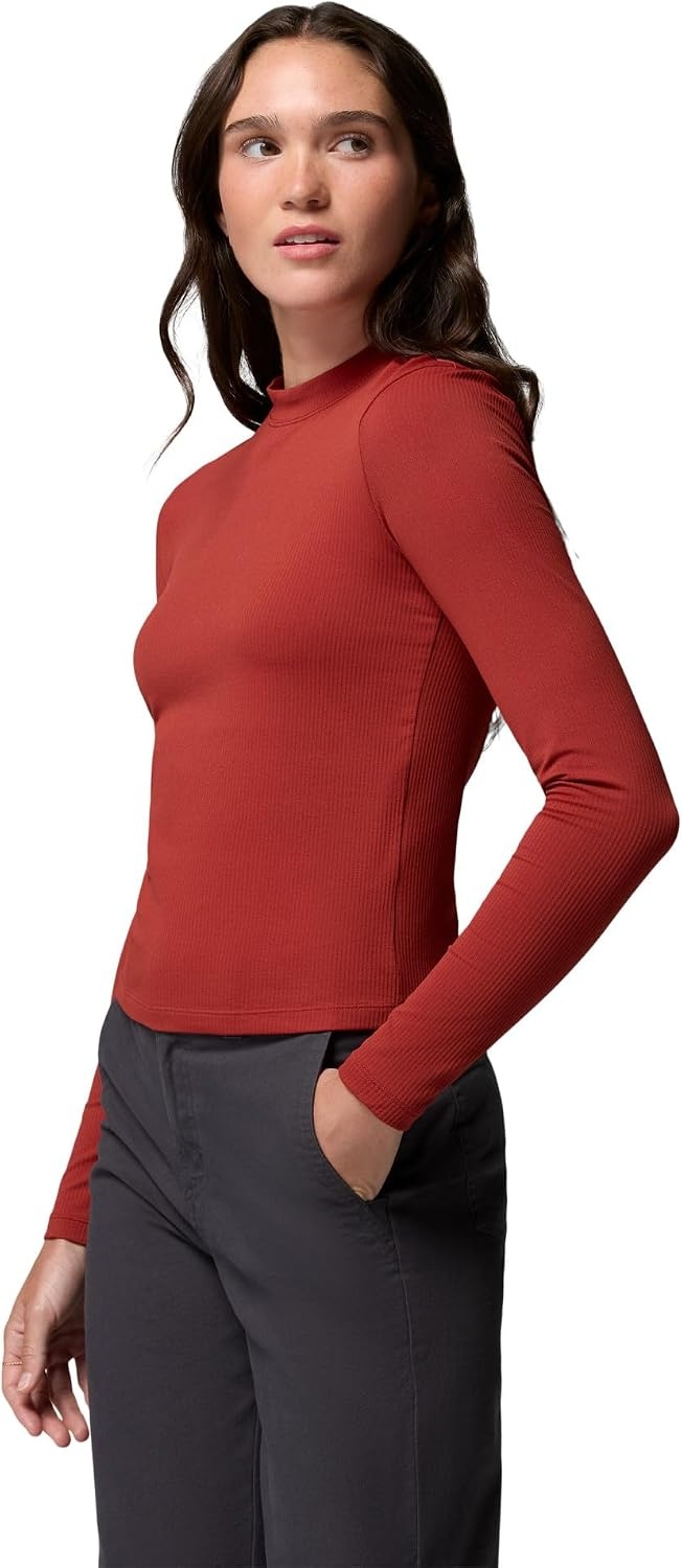 image:imageColumbia Womens Pinetown Canyon Long Sleeve MockneckRed Oxide