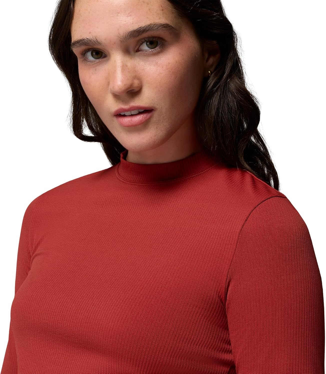 image:imageColumbia Womens Pinetown Canyon Long Sleeve MockneckRed Oxide