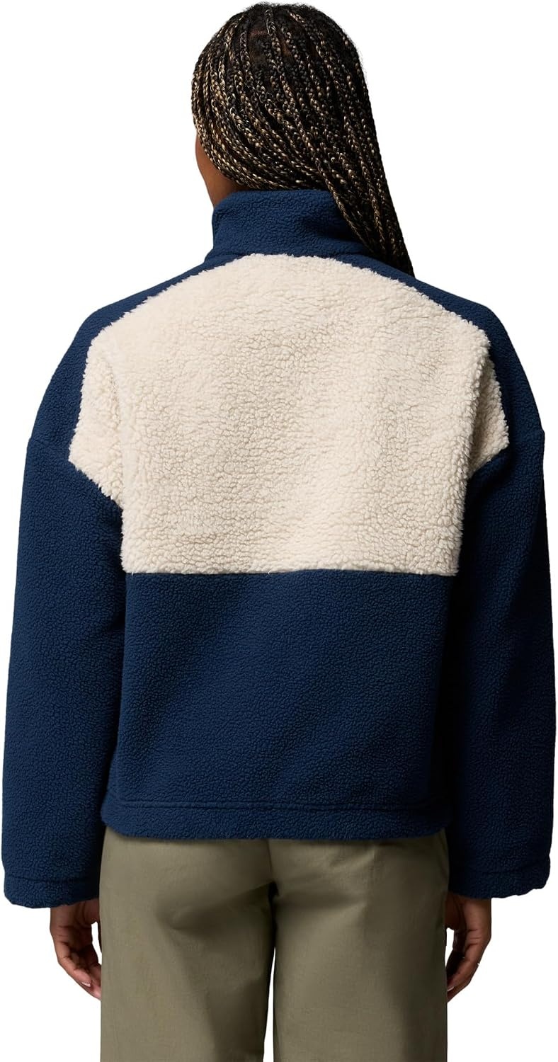 image:imageColumbia Womens Rose Park Sherpa PulloverCollegiate NavyDark StoneRain Forest