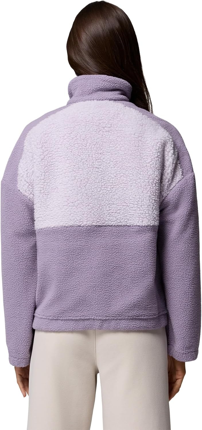 image:imageColumbia Womens Rose Park Sherpa PulloverShale PurpleLavender PearlAntique Ir