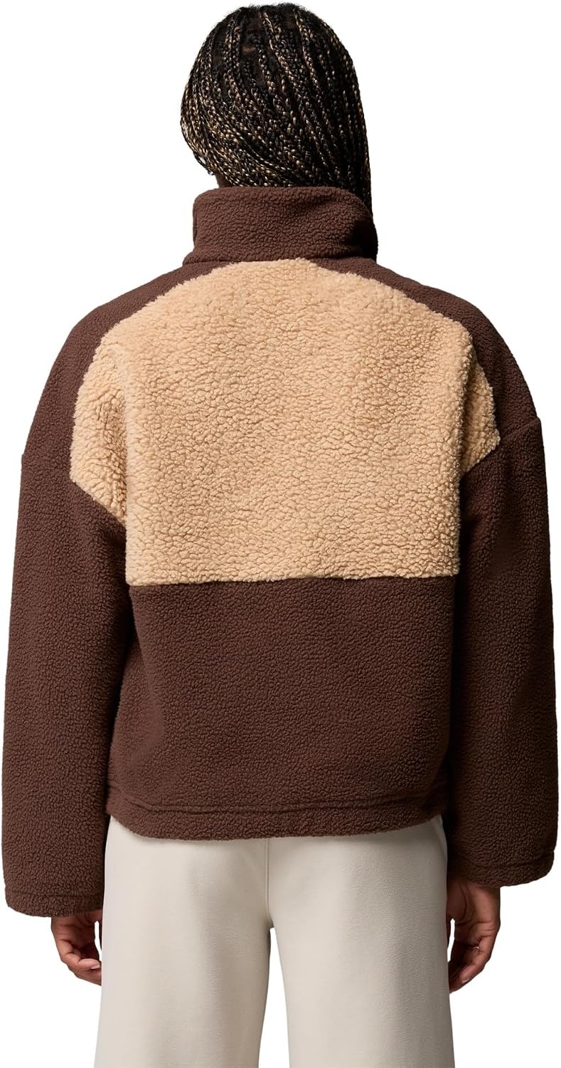 image:imageColumbia Womens Rose Park Sherpa PulloverTobaccoCanoeChalk