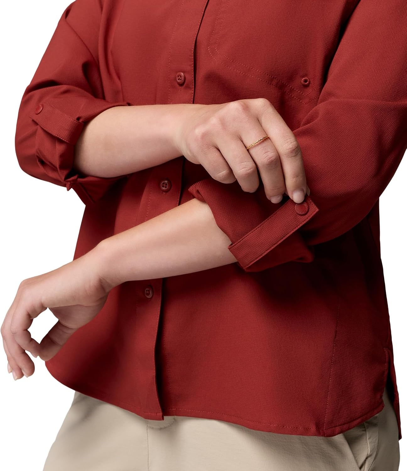 image:imageColumbia Womens Silver Ridge Utility II Long Sleeve ShirtRed Oxide
