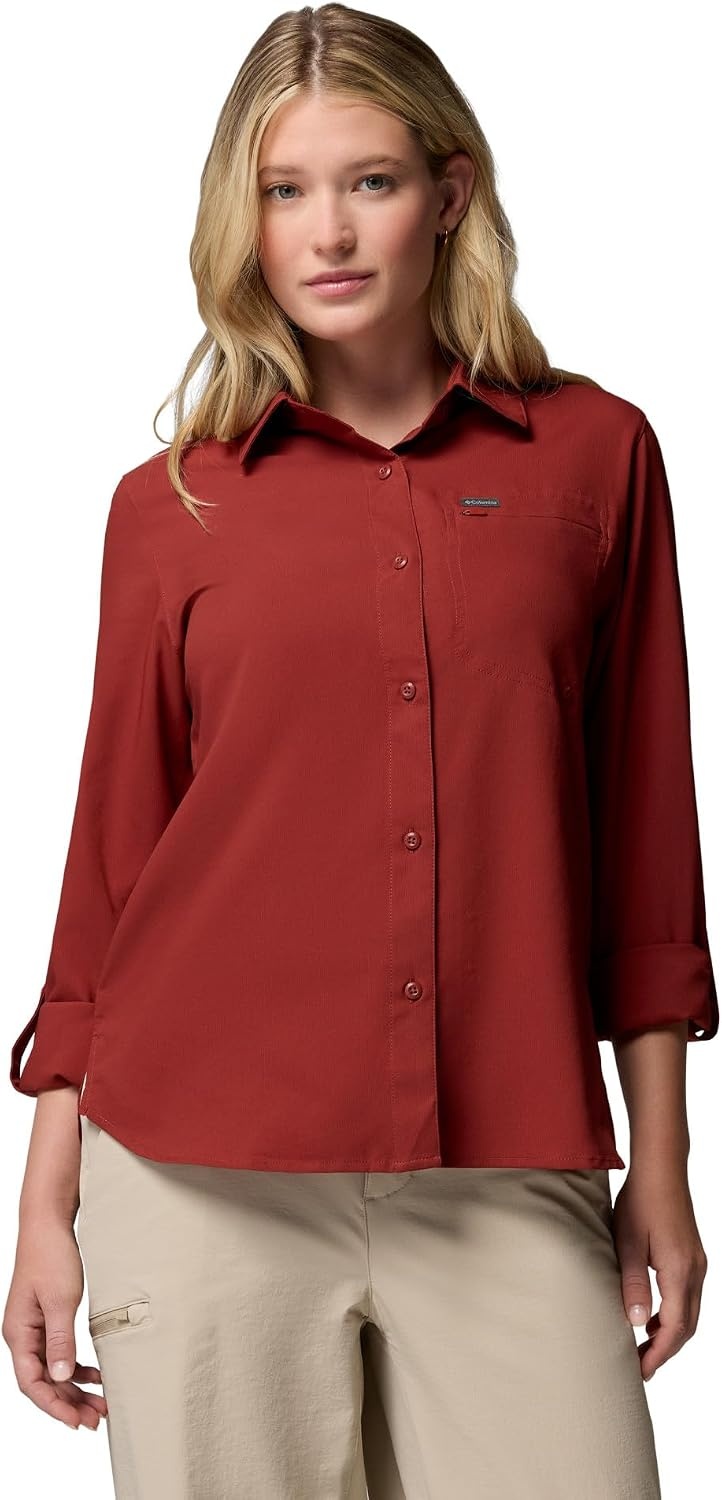 image:imageColumbia Womens Silver Ridge Utility II Long Sleeve ShirtRed Oxide