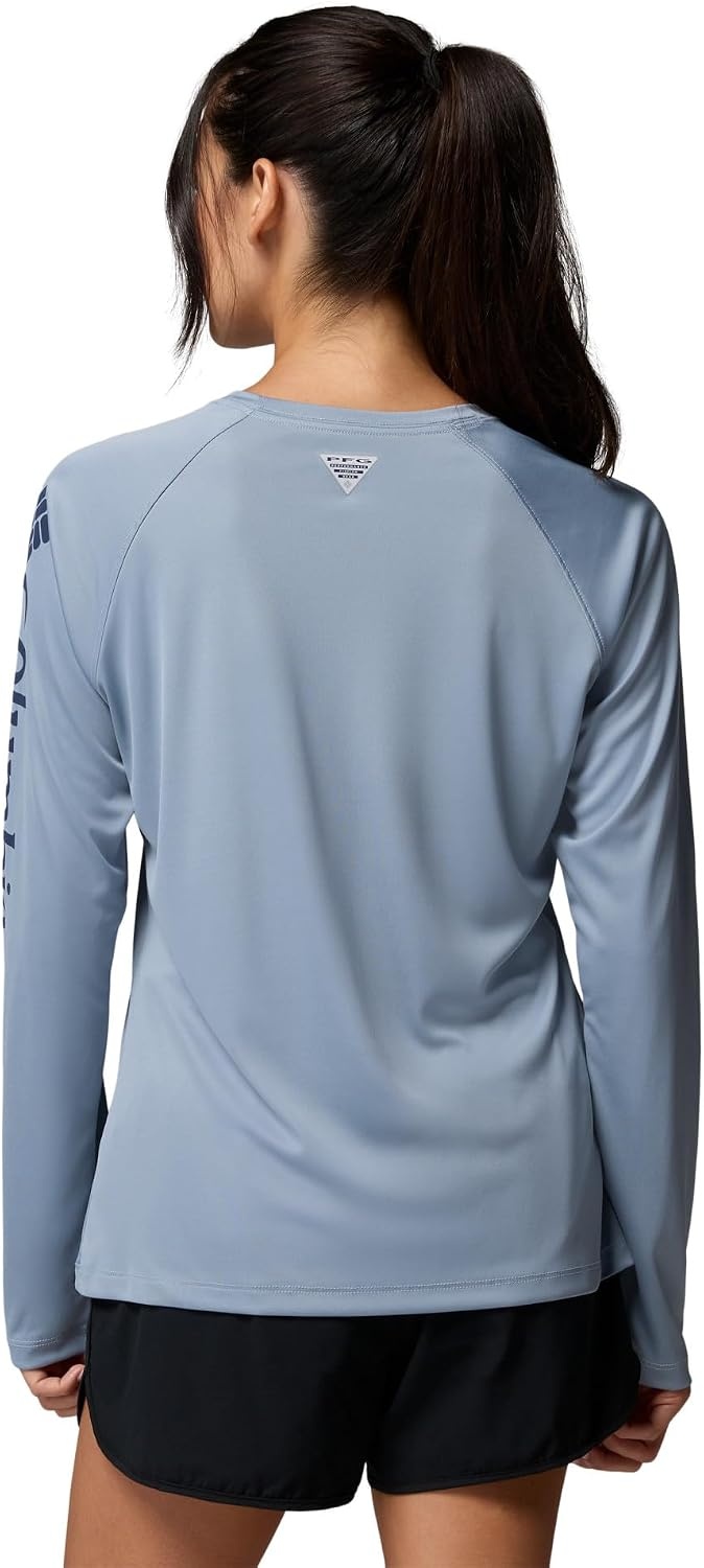 image:imageColumbia Womens Tidal Tee II Long Sleeve HoodieDockside BlueNocturnal Logo