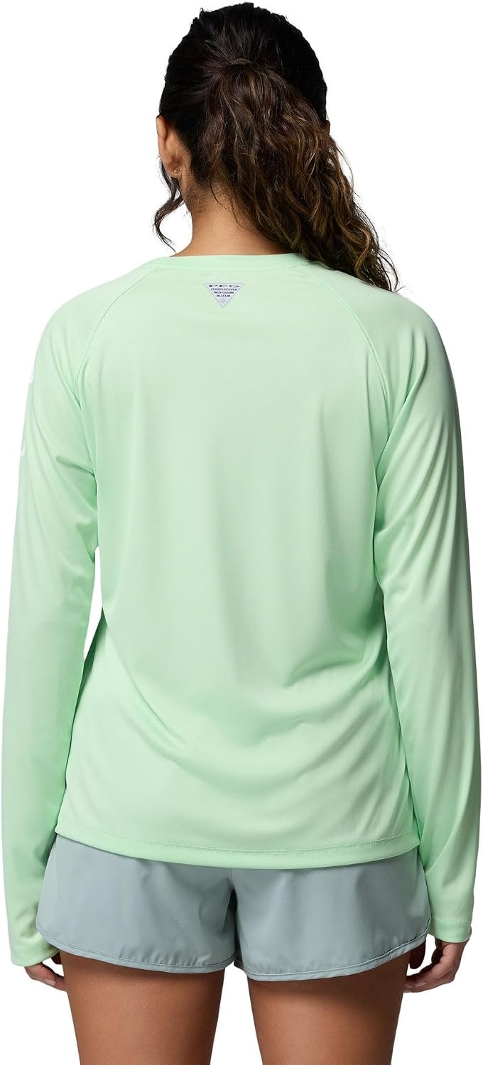 image:imageColumbia Womens Tidal Tee II Long Sleeve HoodieKey WestWhite Logo