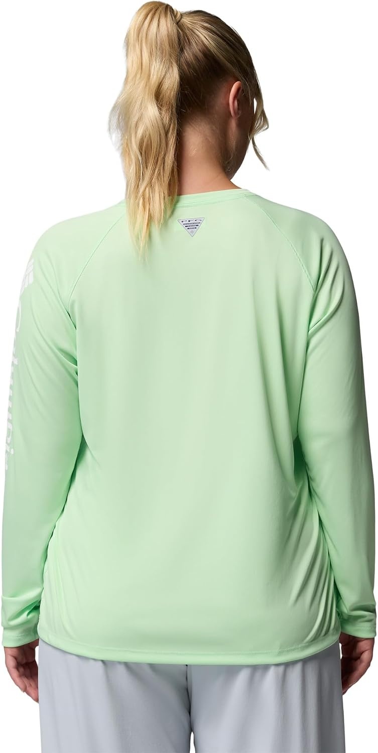 image:imageColumbia Womens Tidal Tee II Long Sleeve HoodieKey WestWhite Logo