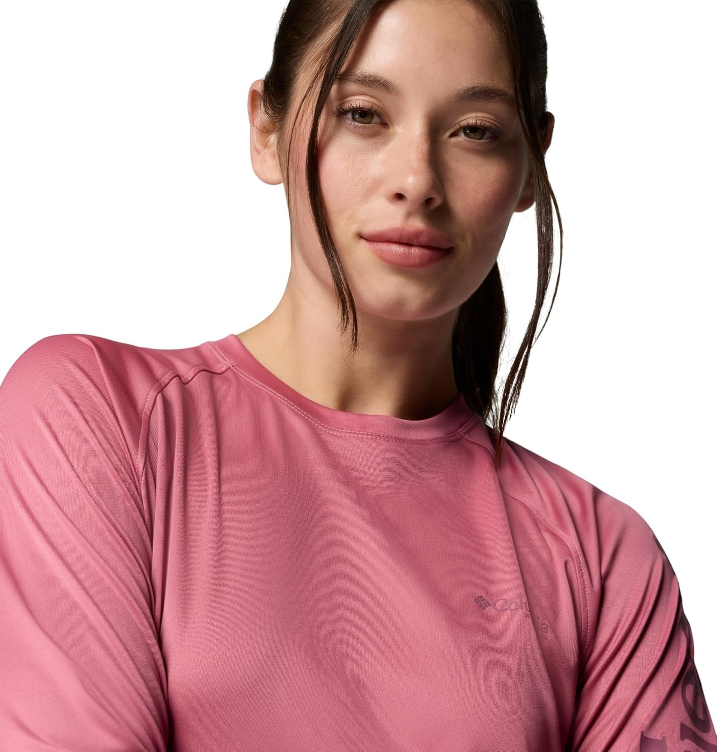 image:imageColumbia Womens Tidal Tee II Long Sleeve HoodieRosetteAntique Mauve Logo