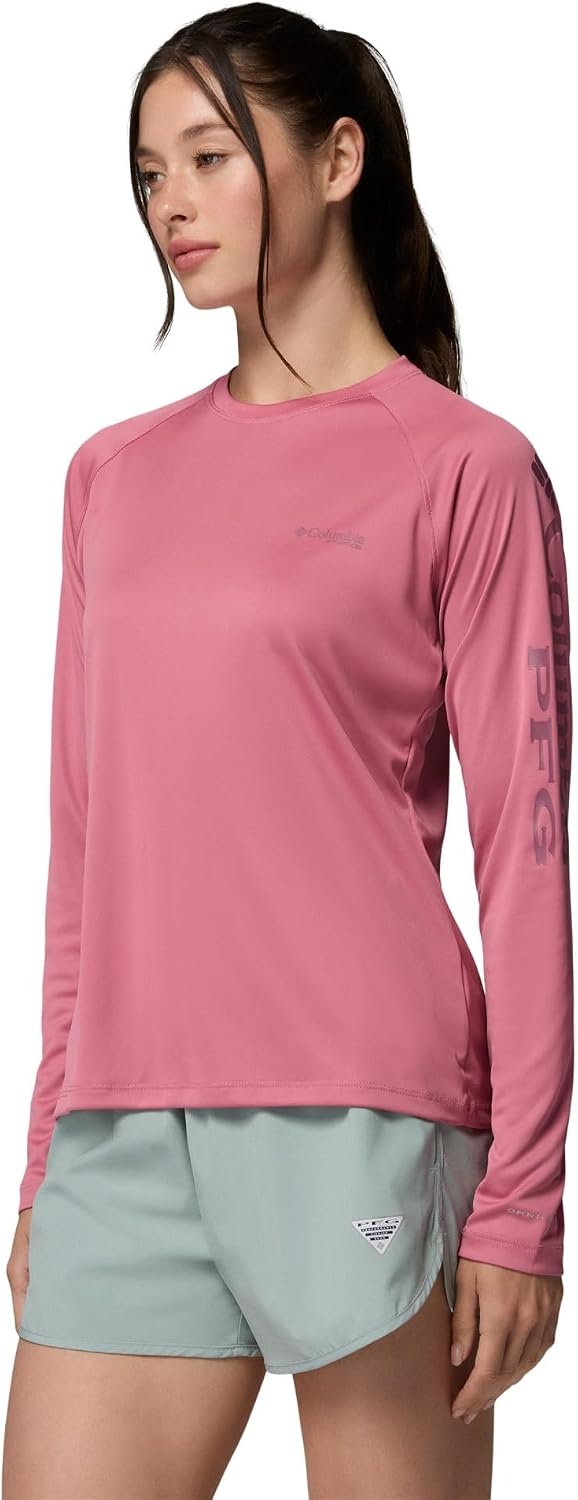 image:imageColumbia Womens Tidal Tee II Long Sleeve HoodieRosetteAntique Mauve Logo