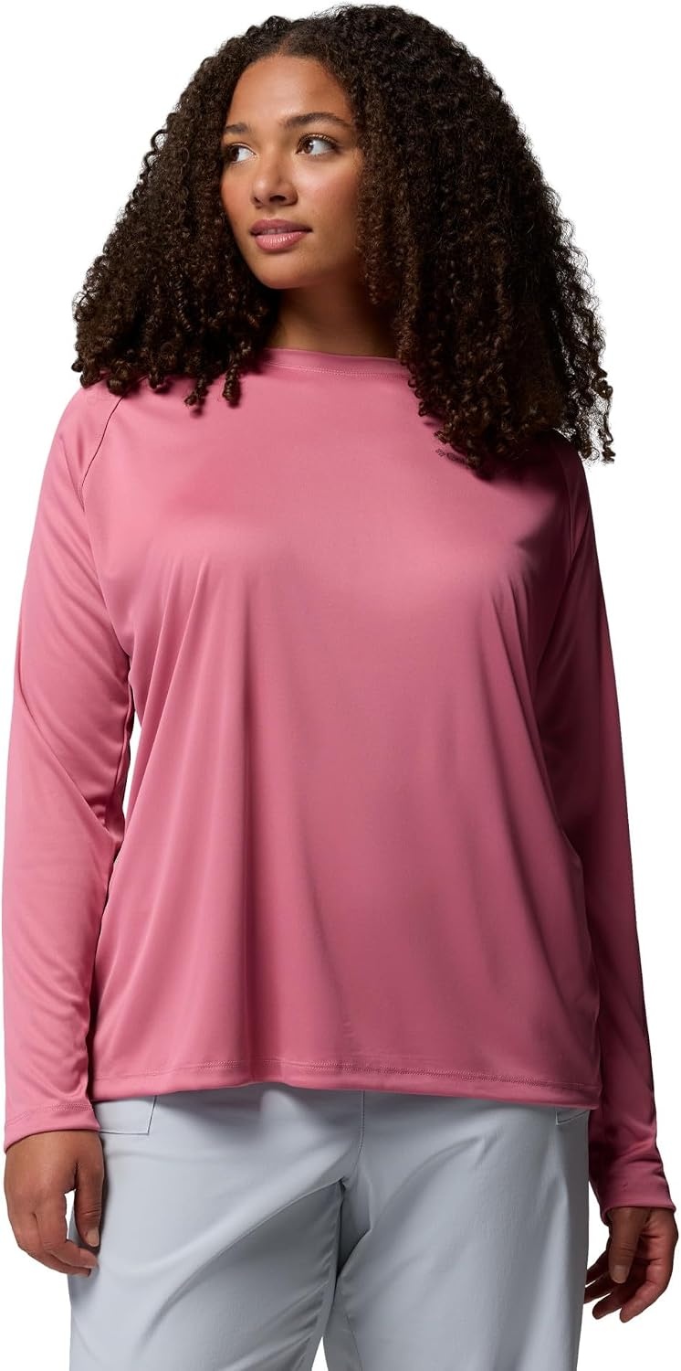 image:imageColumbia Womens Tidal Tee II Long Sleeve HoodieRosetteAntique Mauve Logo