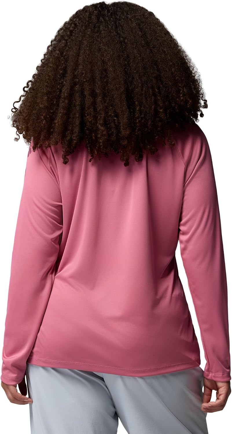 image:imageColumbia Womens Tidal Tee II Long Sleeve HoodieRosetteAntique Mauve Logo