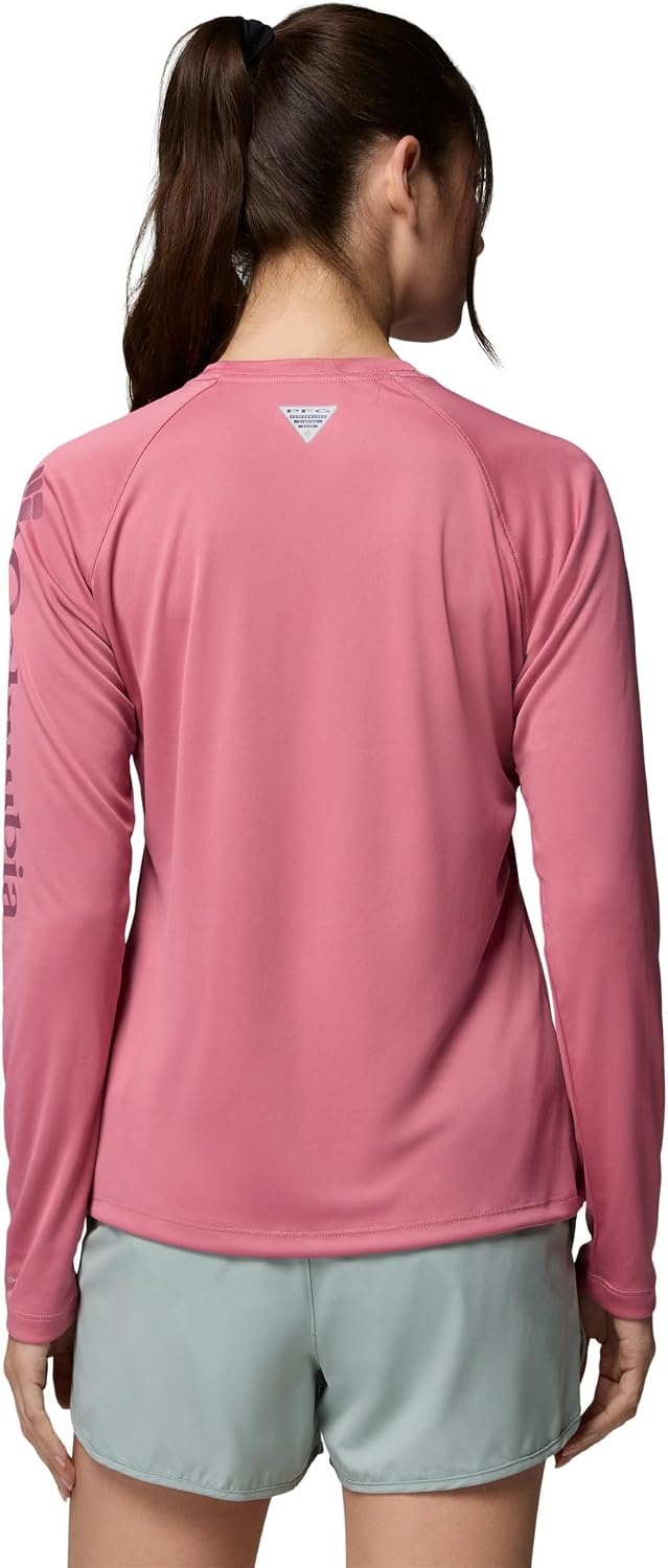 image:imageColumbia Womens Tidal Tee II Long Sleeve HoodieRosetteAntique Mauve Logo