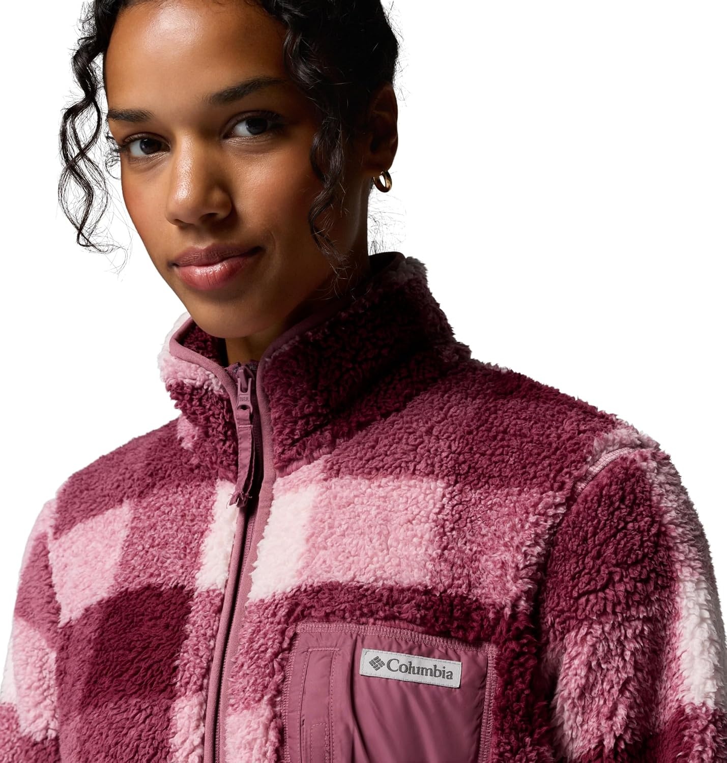 image:imageColumbia Womens West Bend Print Full Zip IIAntique MauveMulti Buffalo Check