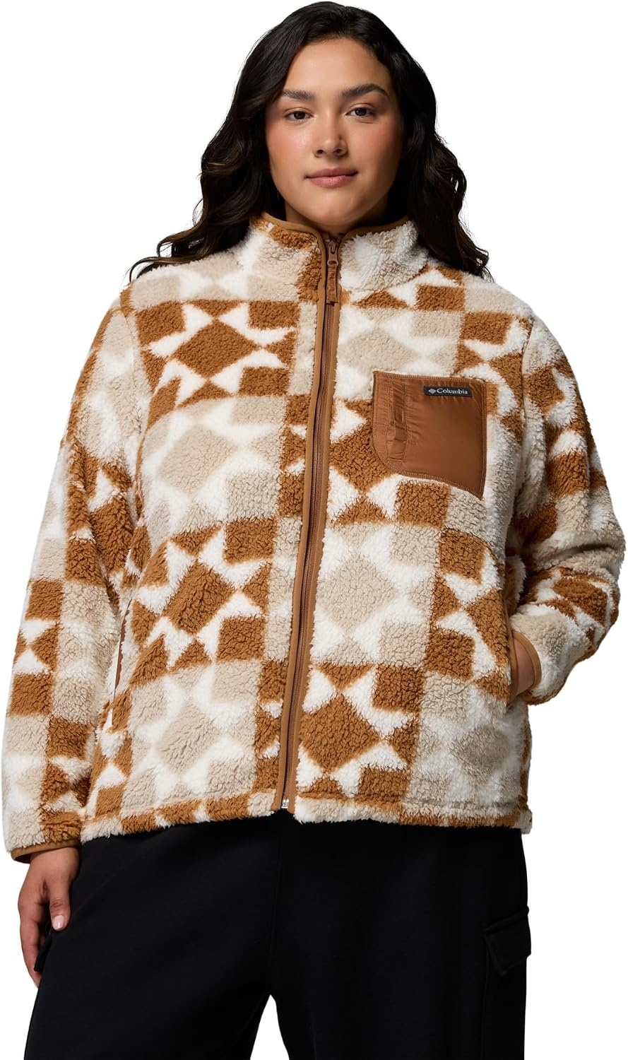 image:imageColumbia Womens West Bend Print Full Zip IICamel BrownCozy Quilt