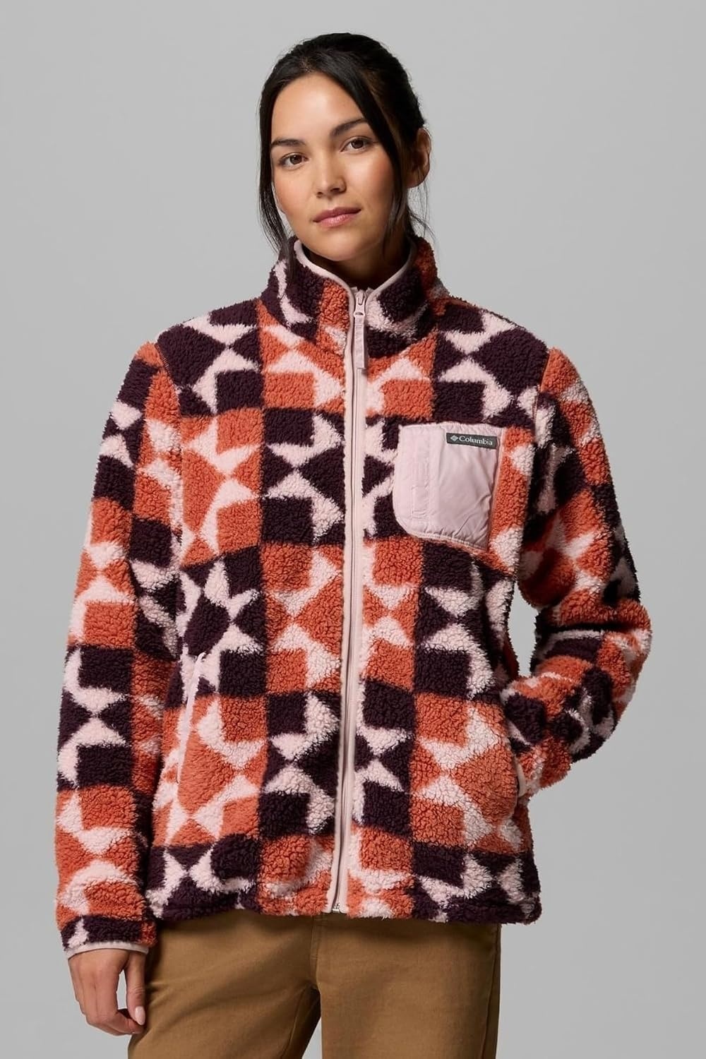 image:imageColumbia Womens West Bend Print Full Zip IITeak BrownCozy Quilt