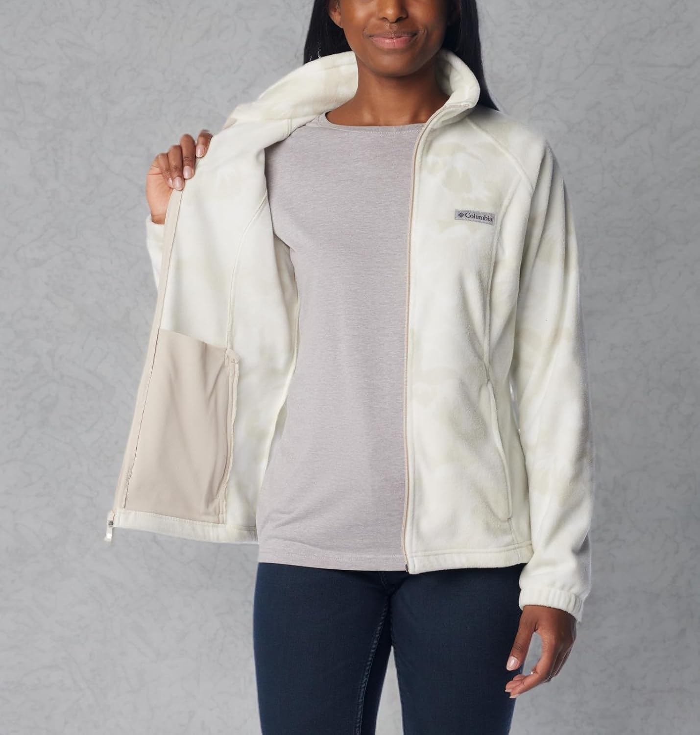 image:imageColumbia womens Benton Springs Printed Full ZipDark Stone Peonies
